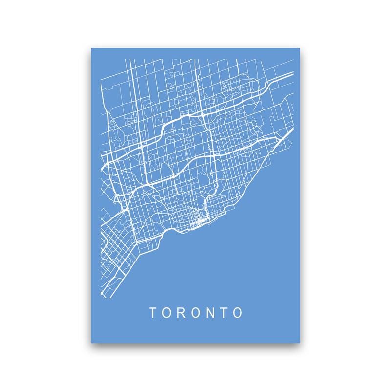 Toronto Map Blueprint Art Print by Pixy Paper Print Only