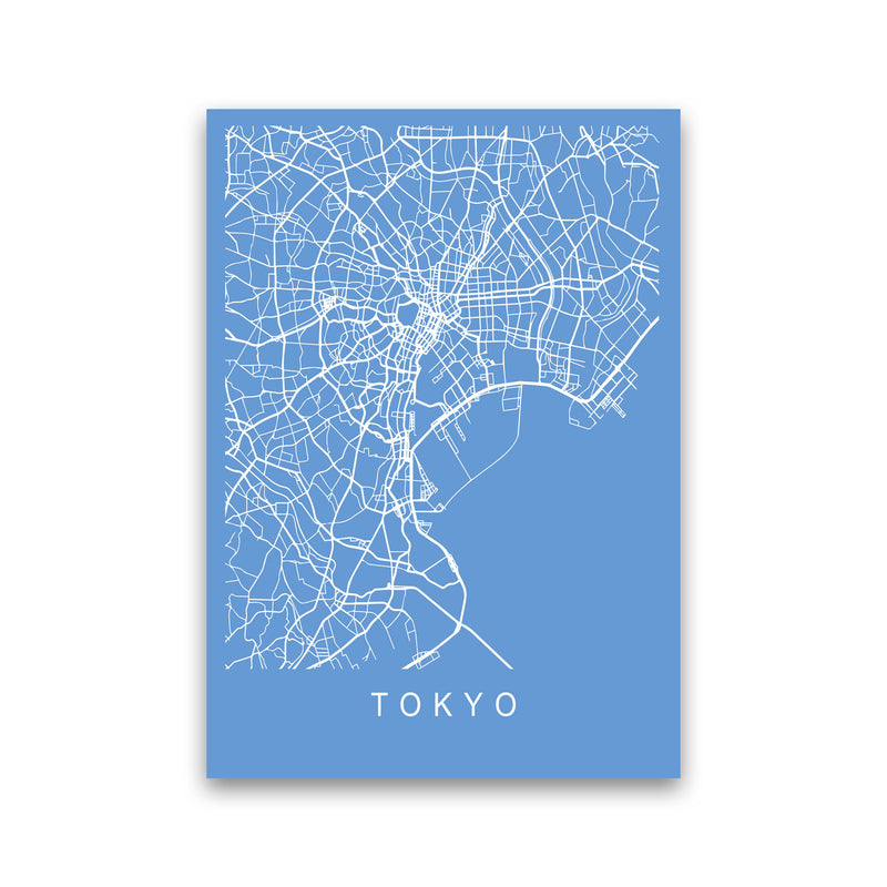 Tokyo Map Blueprint Art Print by Pixy Paper Print Only
