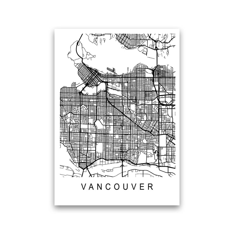 Vancouver Map Art Print by Pixy Paper Print Only