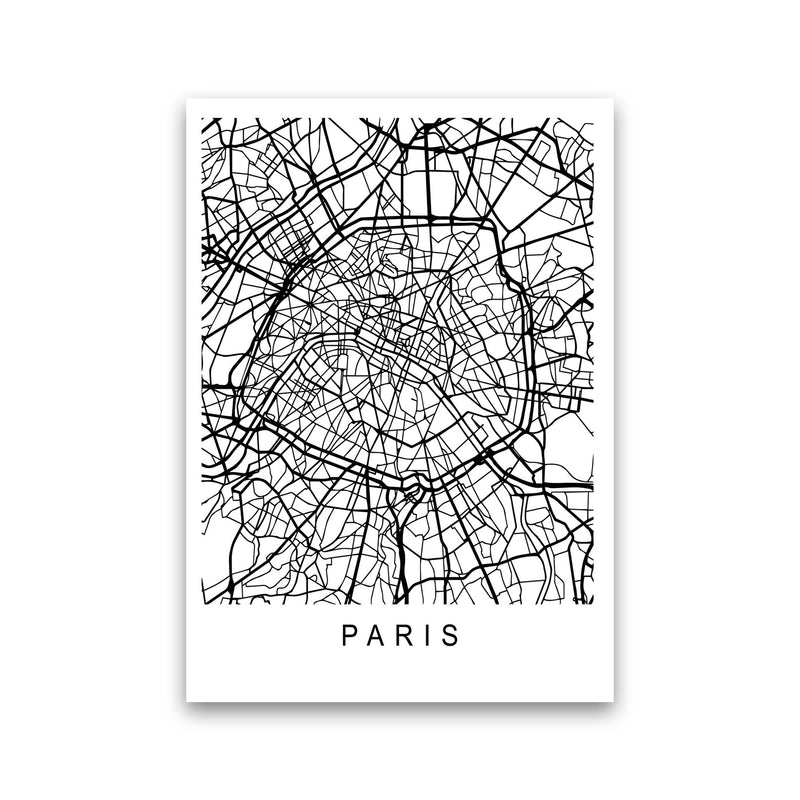 Paris Map Art Print by Pixy Paper Print Only