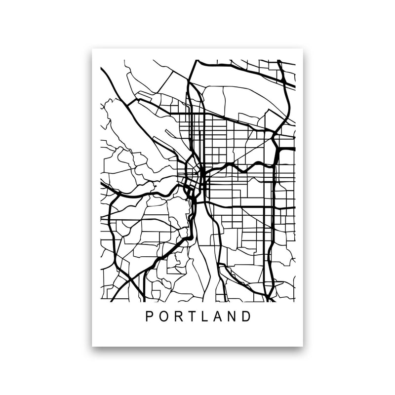 Portland Map Art Print by Pixy Paper Print Only