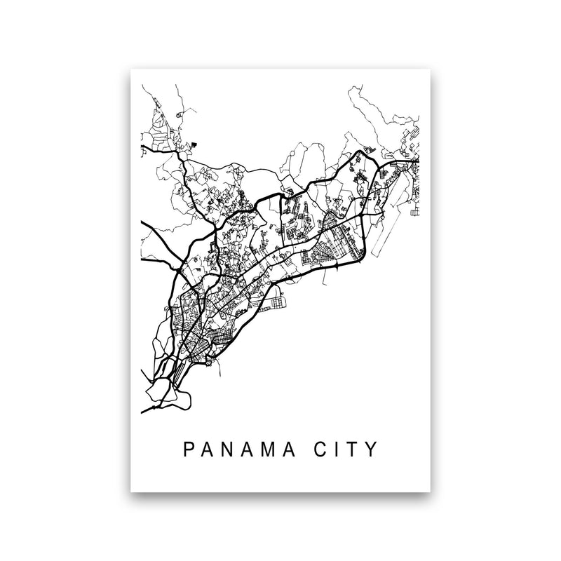 Panama Map Art Print by Pixy Paper Print Only