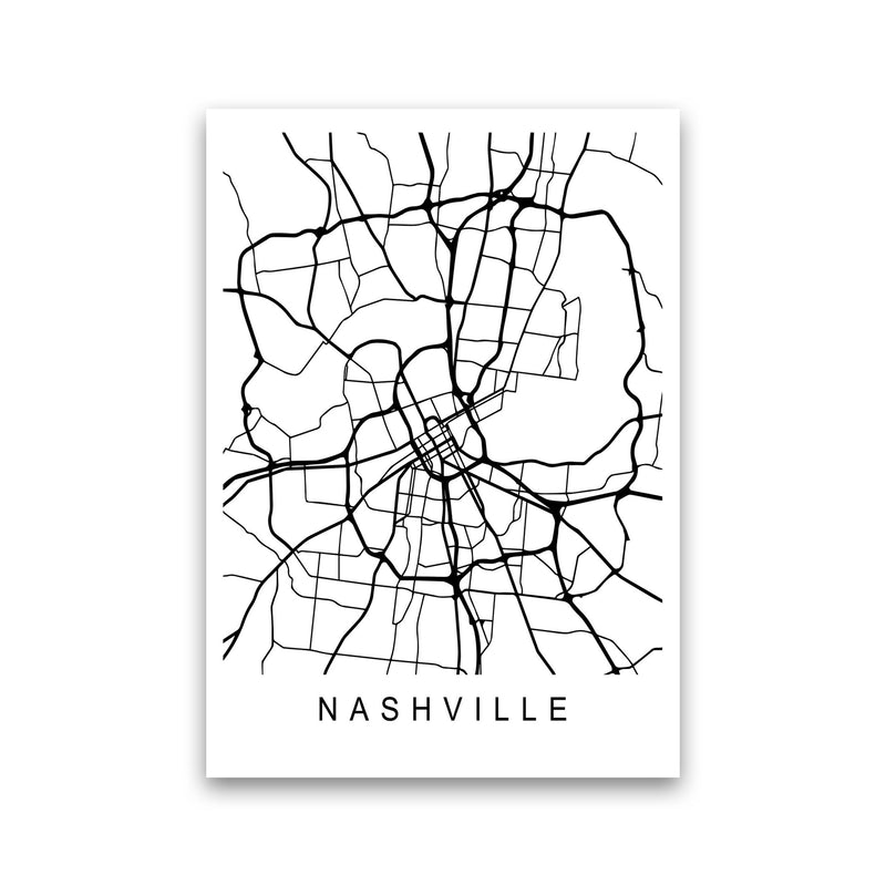Nashville Map Art Print by Pixy Paper Print Only