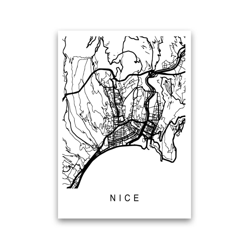 Nice Map Art Print by Pixy Paper Print Only