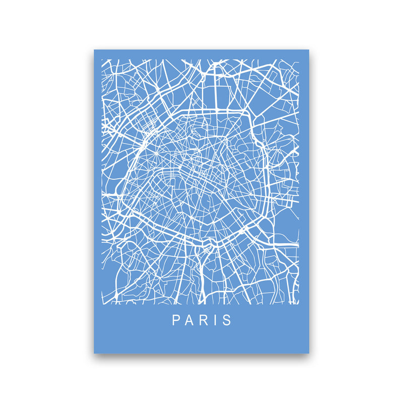 Paris Map Blueprint Art Print by Pixy Paper Print Only