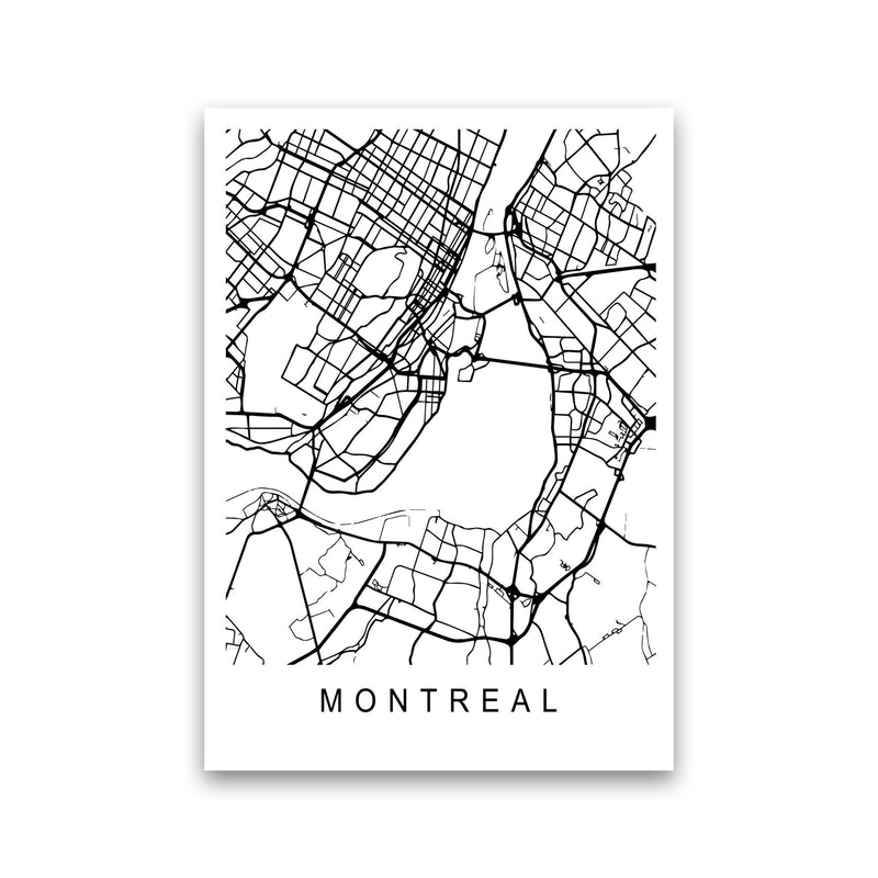 Montreal Map Art Print by Pixy Paper Print Only