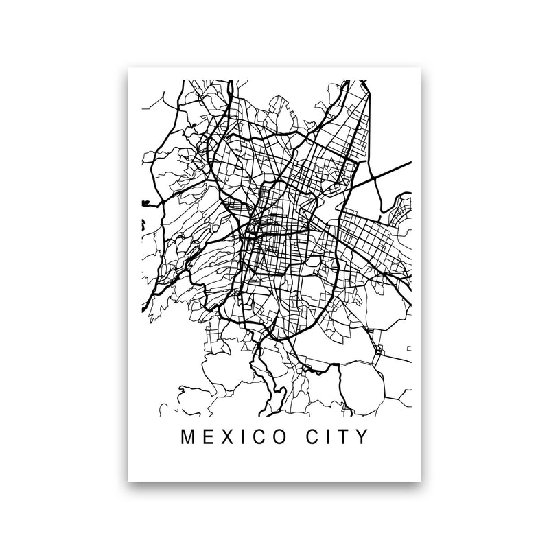 Mexico Map Art Print by Pixy Paper Print Only