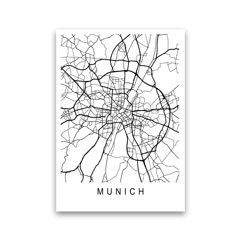 Munich Map Art Print by Pixy Paper Print Only