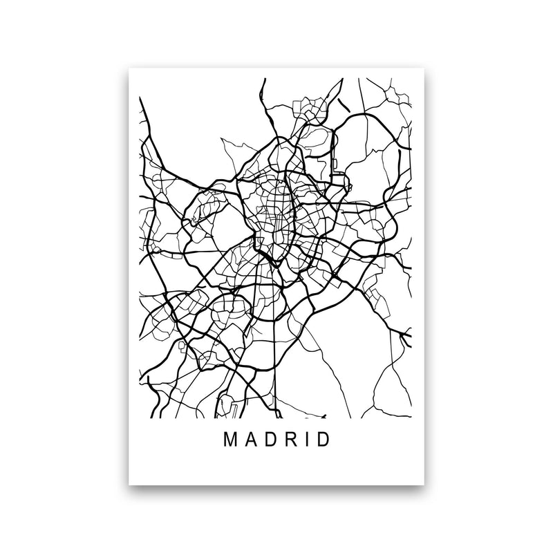 Madrid Map Art Print by Pixy Paper Print Only