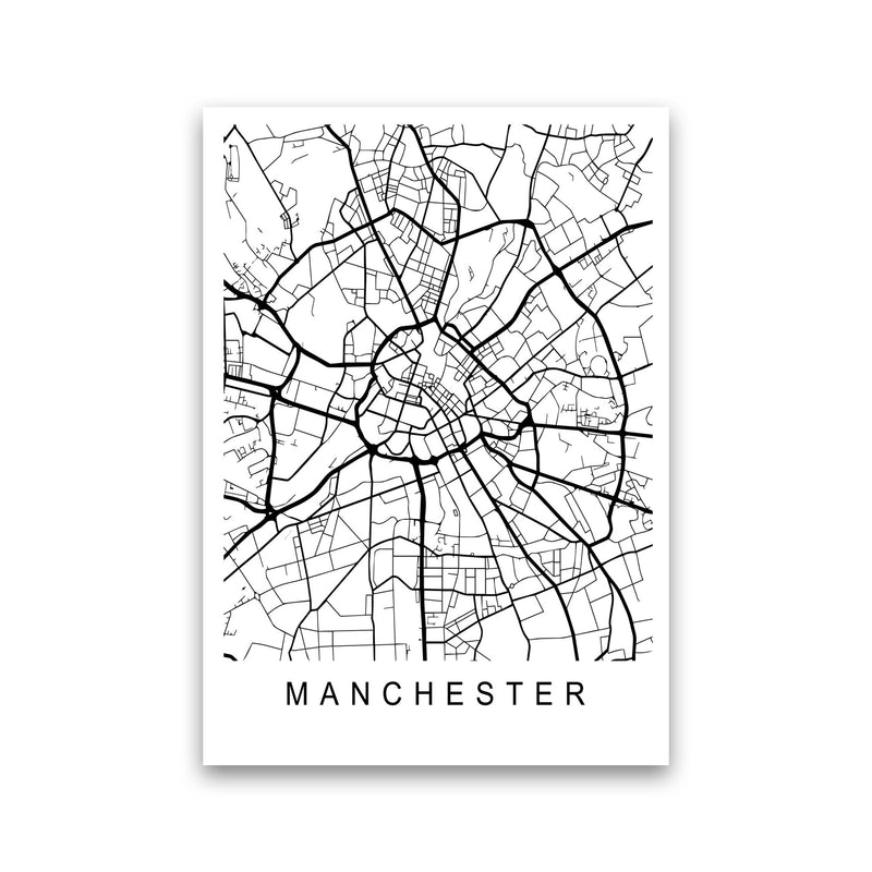 Manchester Map Art Print by Pixy Paper Print Only