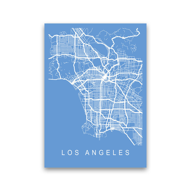 Los Angeles Map Blueprint Art Print by Pixy Paper Print Only