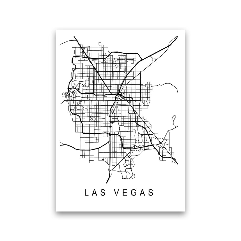 Las Vegas Map Art Print by Pixy Paper Print Only