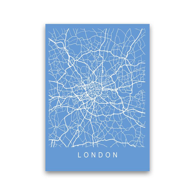 London Map Blueprint Art Print by Pixy Paper Print Only