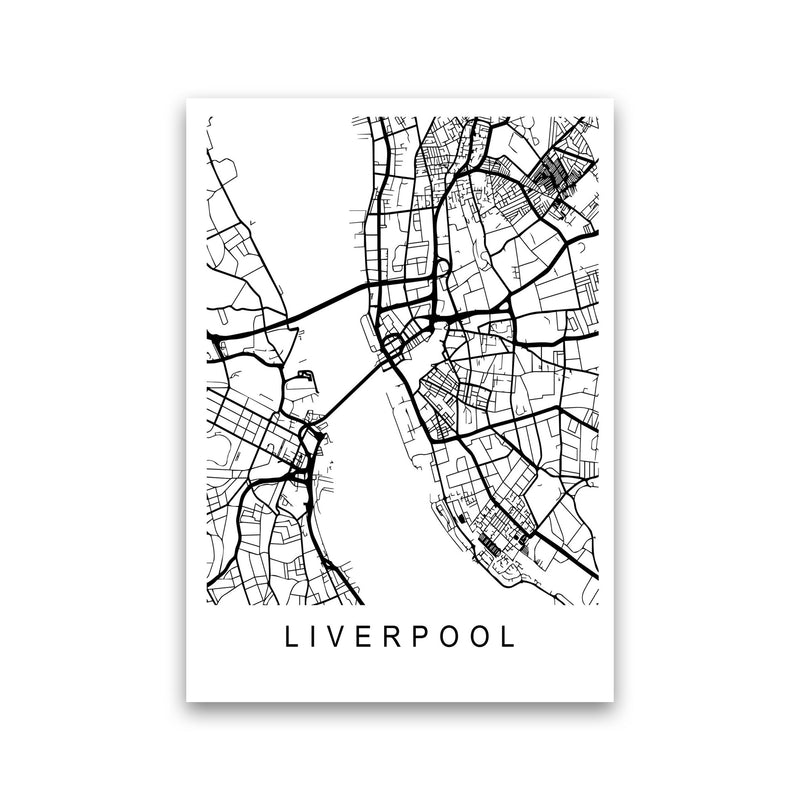 Liverpool Map Art Print by Pixy Paper Print Only