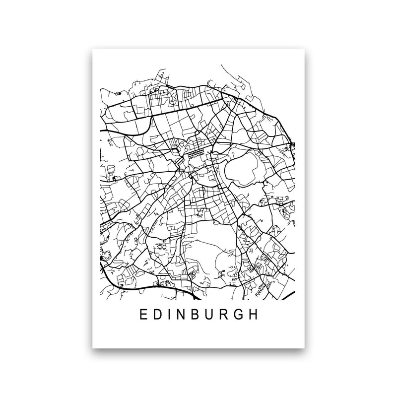 Edinburgh Map Art Print by Pixy Paper Print Only