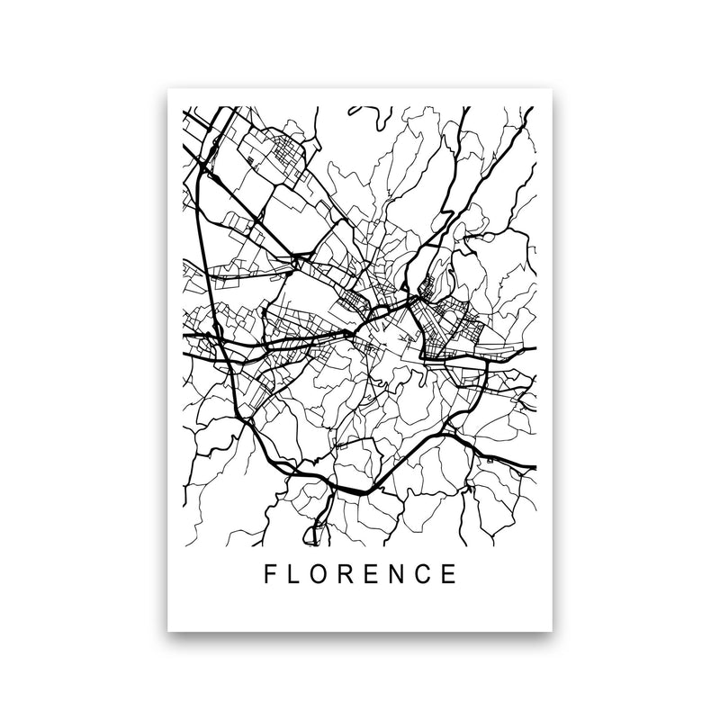 Florence Map Art Print by Pixy Paper Print Only