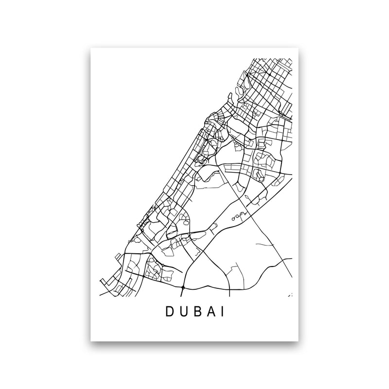 Dubai Map Art Print by Pixy Paper Print Only