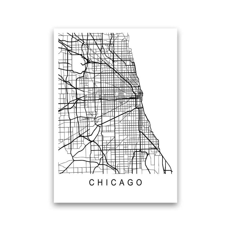 Chicago Map Art Print by Pixy Paper Print Only