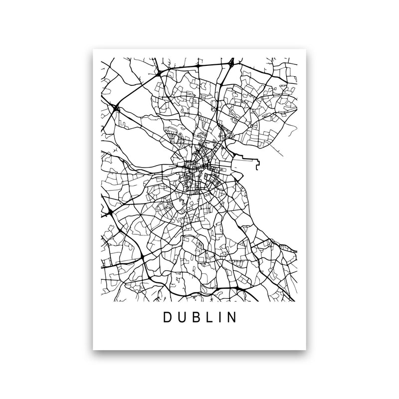 Dublin Map Art Print by Pixy Paper Print Only