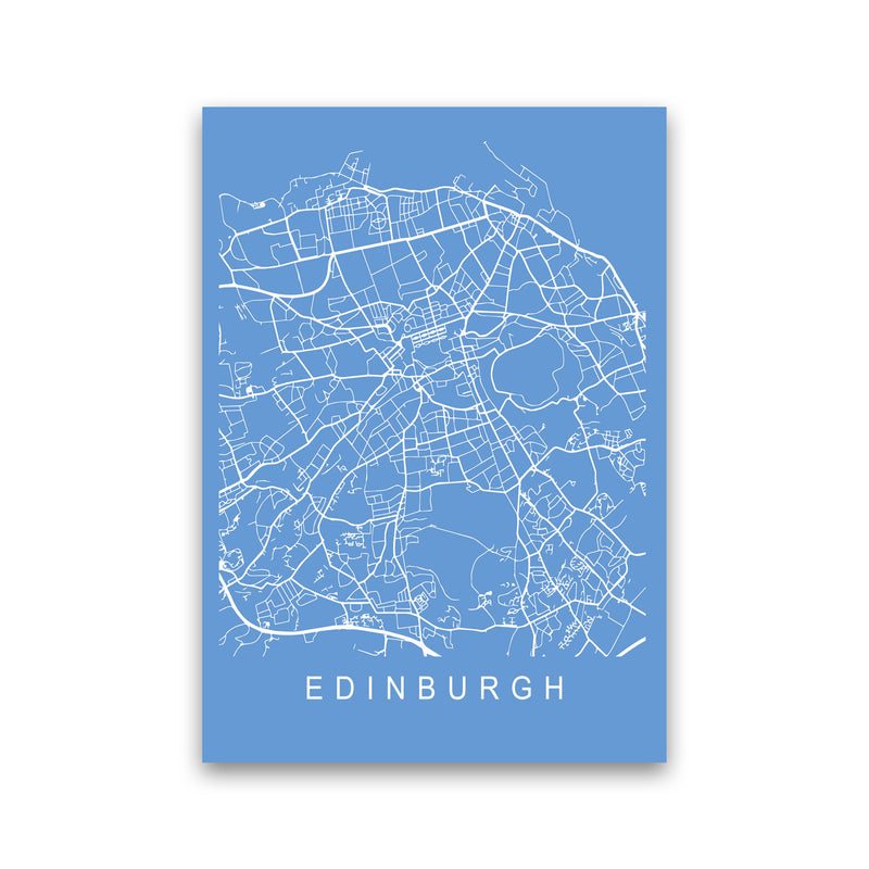 Edinburgh Map Blueprint Art Print by Pixy Paper Print Only