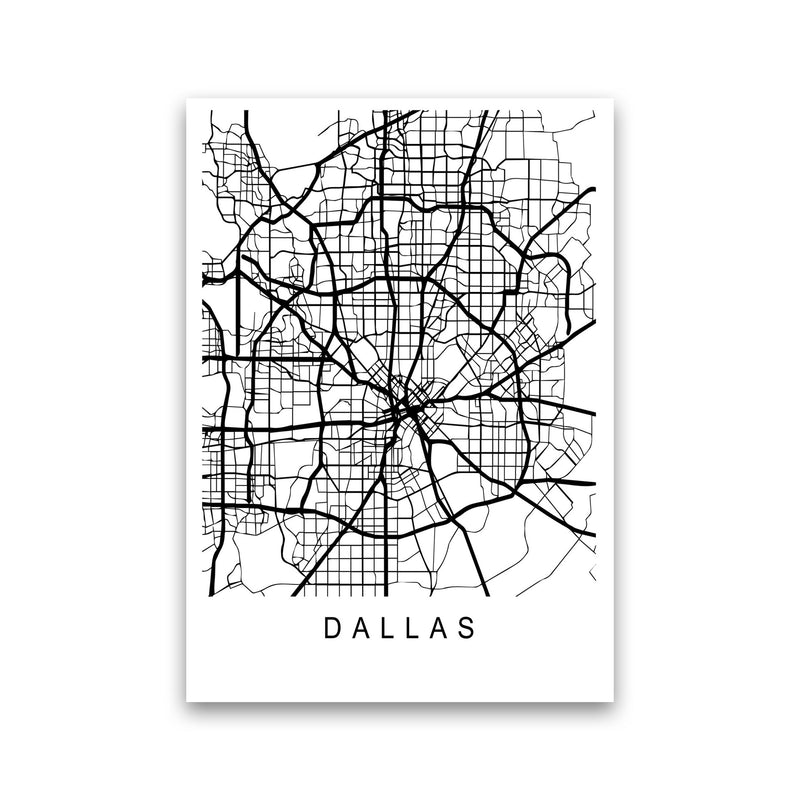 Dallas Map Art Print by Pixy Paper Print Only