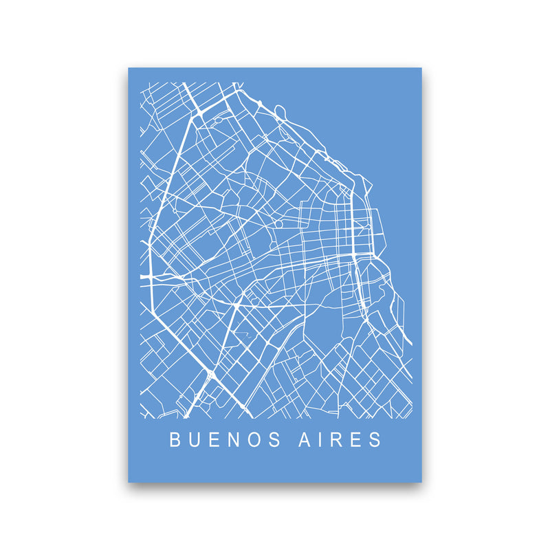Buenos Aires Map Blueprint Art Print by Pixy Paper Print Only