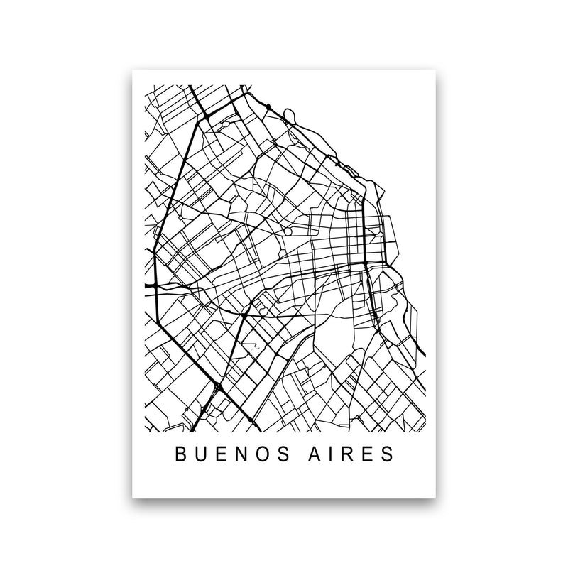 Buenos Aires Map Art Print by Pixy Paper Print Only