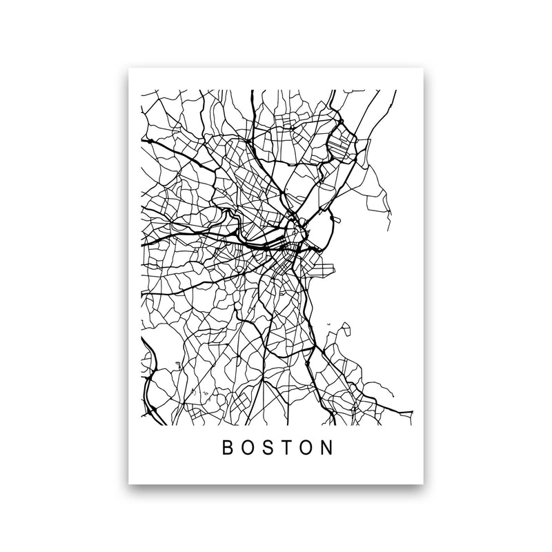 Boston Map Art Print by Pixy Paper Print Only