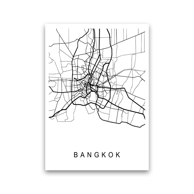 Bangkok Map Art Print by Pixy Paper Print Only