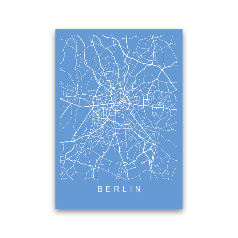 Berlin Map Blueprint Art Print by Pixy Paper Print Only