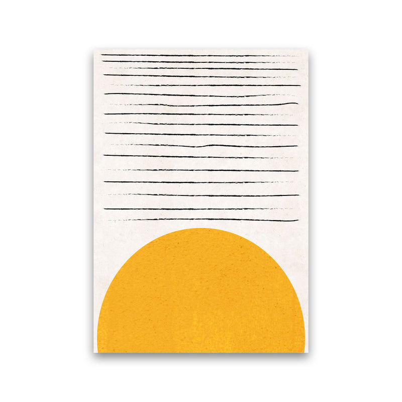 Sun lines mustard Art Print by Pixy Paper Print Only