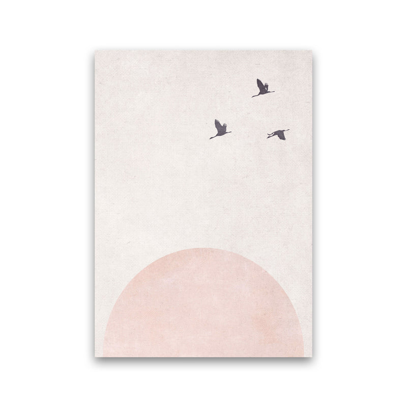 Rising sun pink cotton Art Print by Pixy Paper Print Only