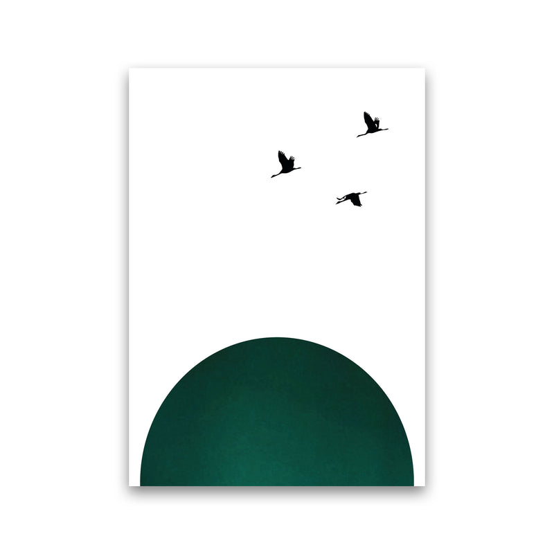 Rising sun emerald Art Print by Pixy Paper Print Only