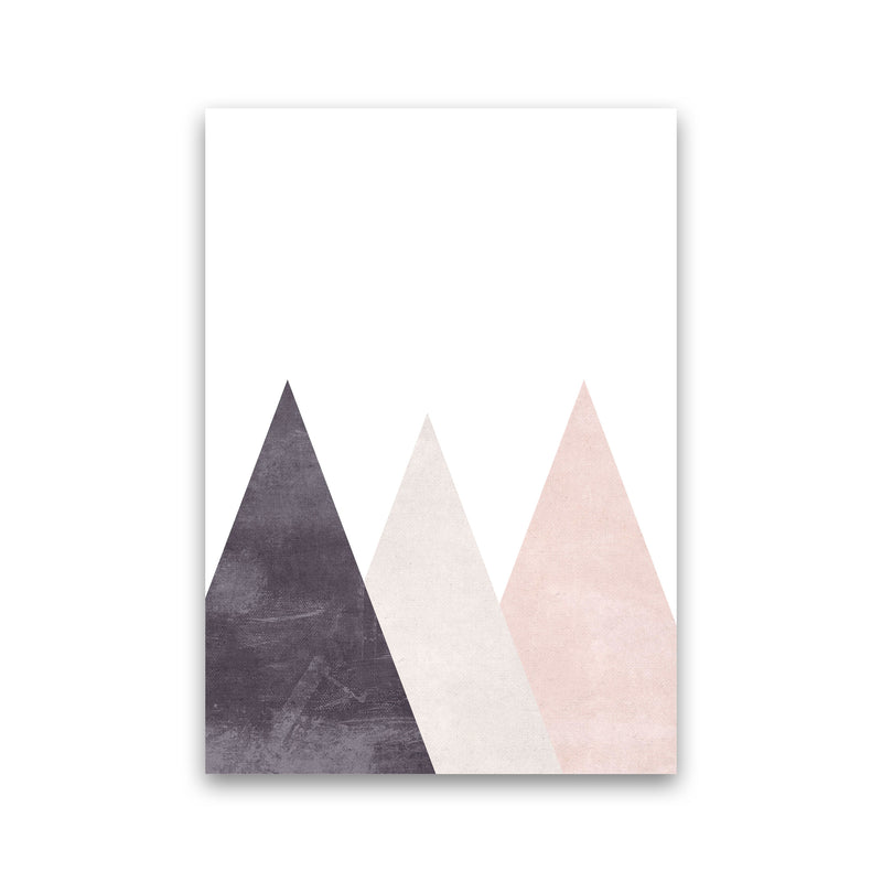 Mountains pink cotton Art Print by Pixy Paper Print Only