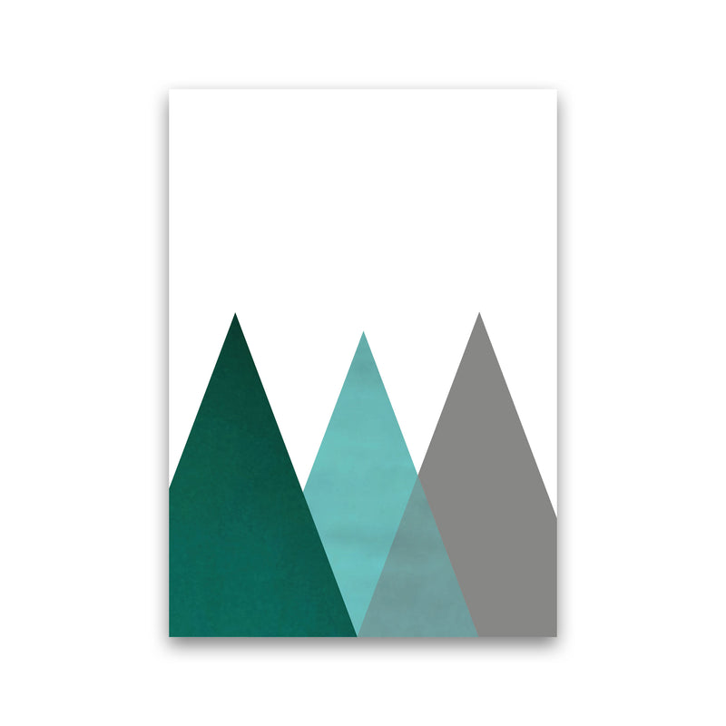 Mountains emerald Art Print by Pixy Paper Print Only