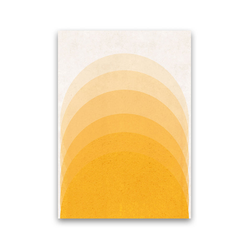 Gradient Sun rising mustard Art Print by Pixy Paper Print Only