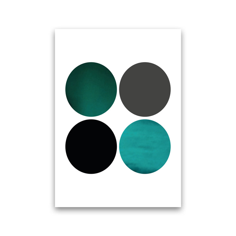 Circles Emerald Art Print by Pixy Paper Print Only