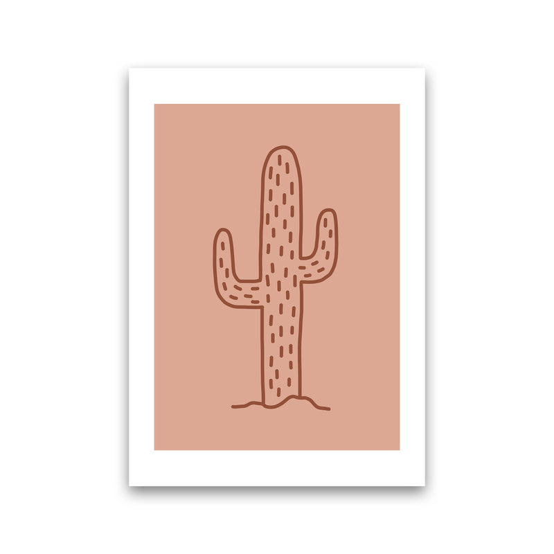 Autumn Warm Cactus abstract Art Print by Pixy Paper Print Only