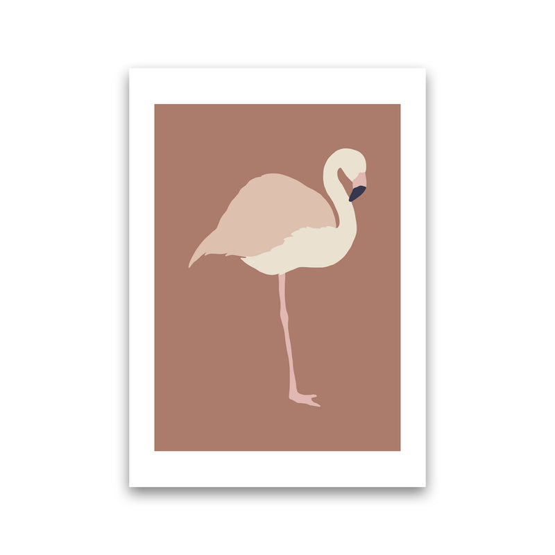 Autumn Flamingo abstract Art Print by Pixy Paper Print Only