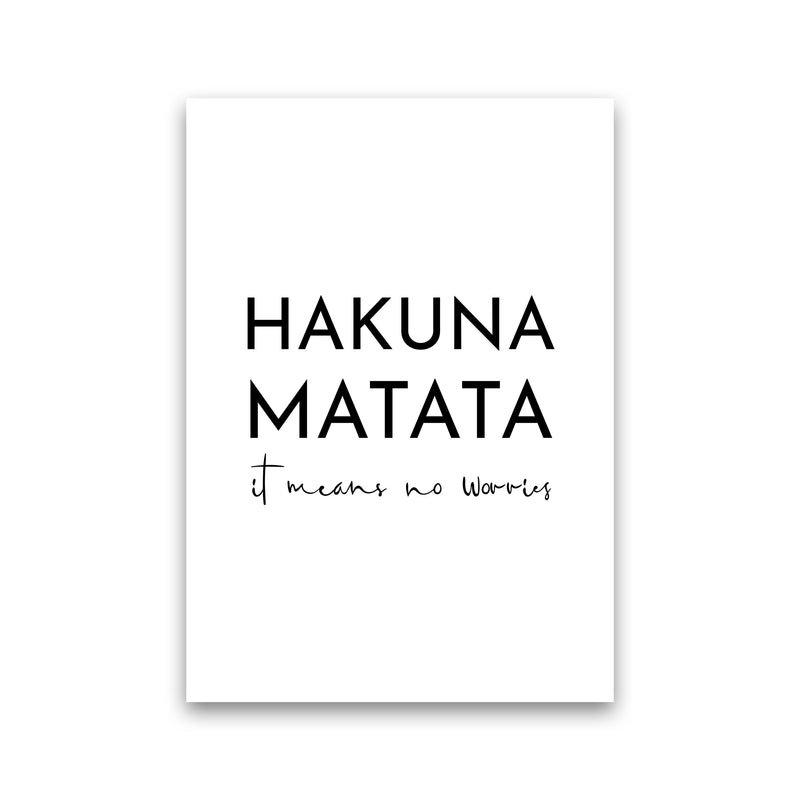 Hakuna Matata Art Print by Pixy Paper Print Only