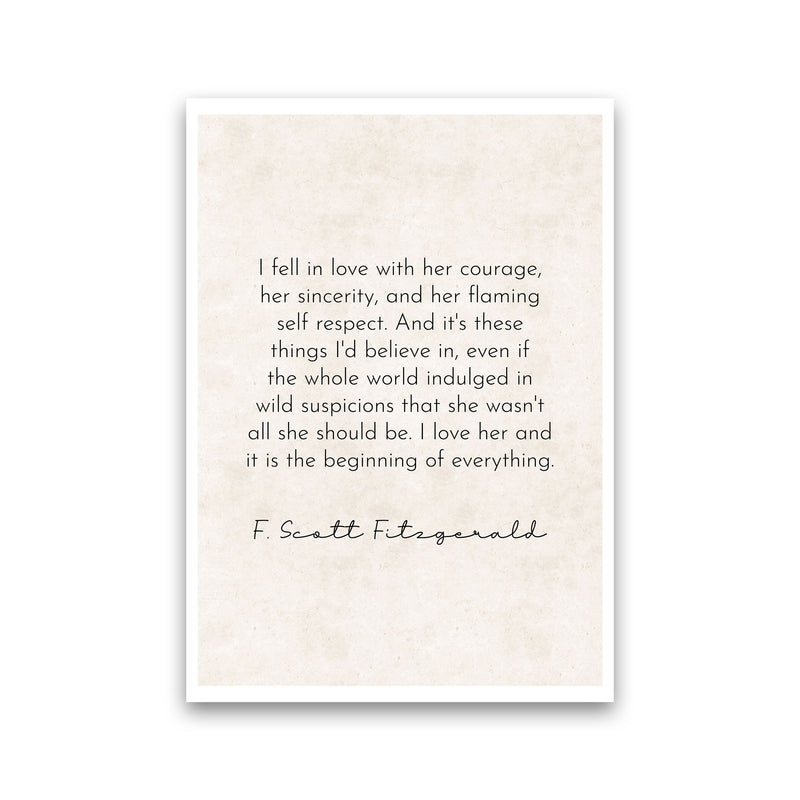 I Fell In Love - Fitzgerald Art Print by Pixy Paper Print Only