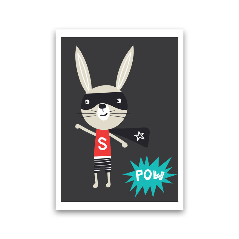 Superhero bunny Art Print by Pixy Paper Print Only