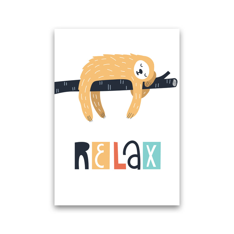 Relax sloth Neutral kids Art Print by Pixy Paper Print Only