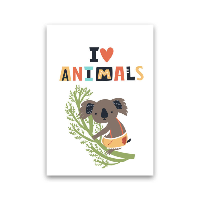 I love animals koala Art Print by Pixy Paper Print Only