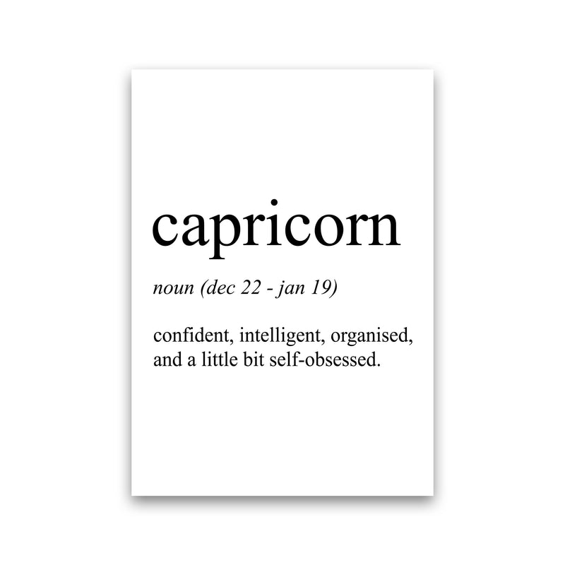Capricorn Definition Art Print by Pixy Paper Print Only