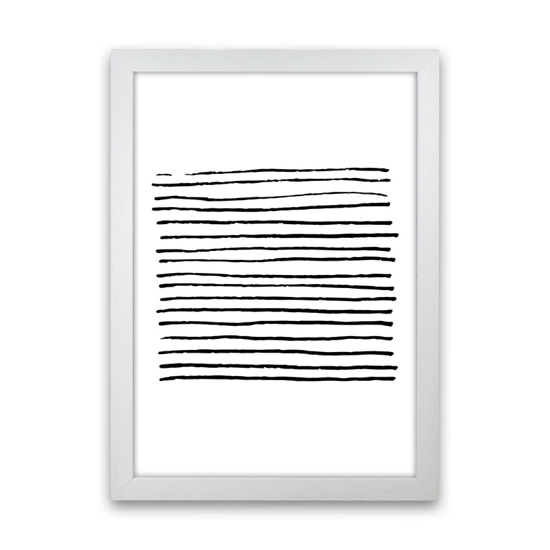 Black Zebra Lines Abstract Modern Print White Grain