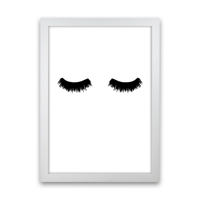 Lashes Modern Print White Grain