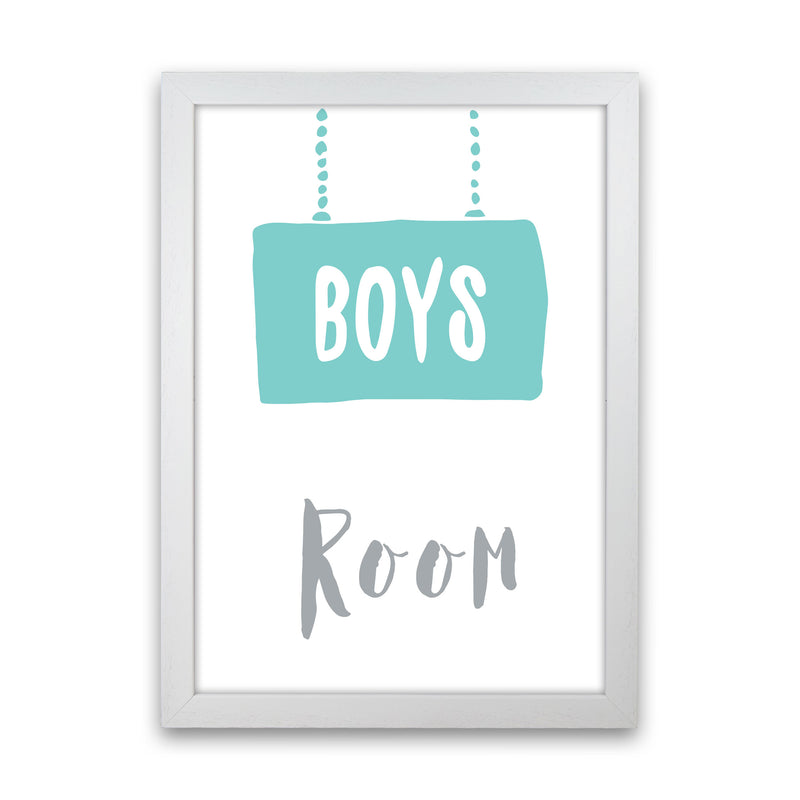 Boys Room Mint Framed Nursey Wall Art Print White Grain