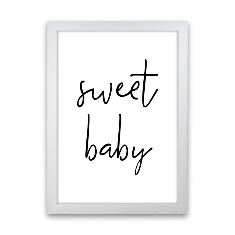 Sweet Baby Modern Print White Grain