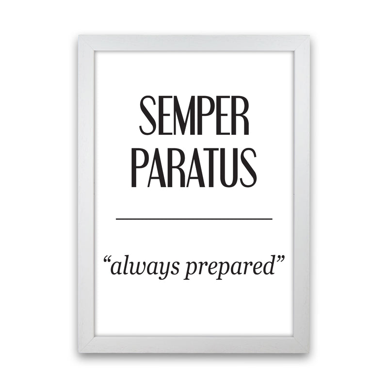 Semper Paratus Modern Print White Grain